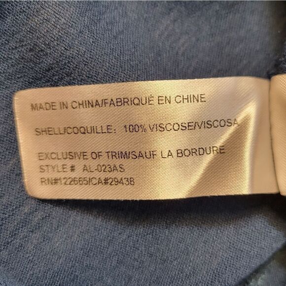 Altar'd State Blue Lace Peasant Blouse Top  Women's Medium Boho - Picture 8 of 9